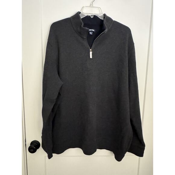 Lands' End Other - Lands End Sweater Mens Large 3XLT dark Grey Knit Pullover 1/4 Zip